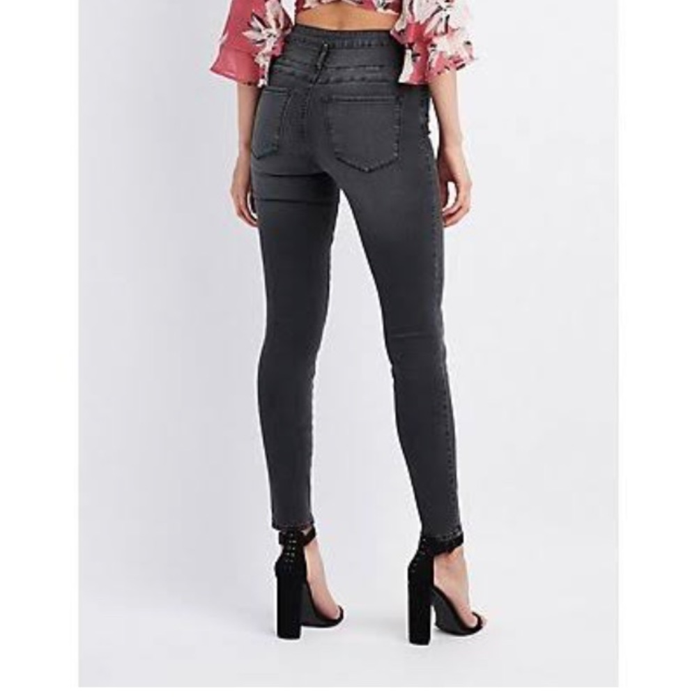 Grey high waisted skinny jeans!